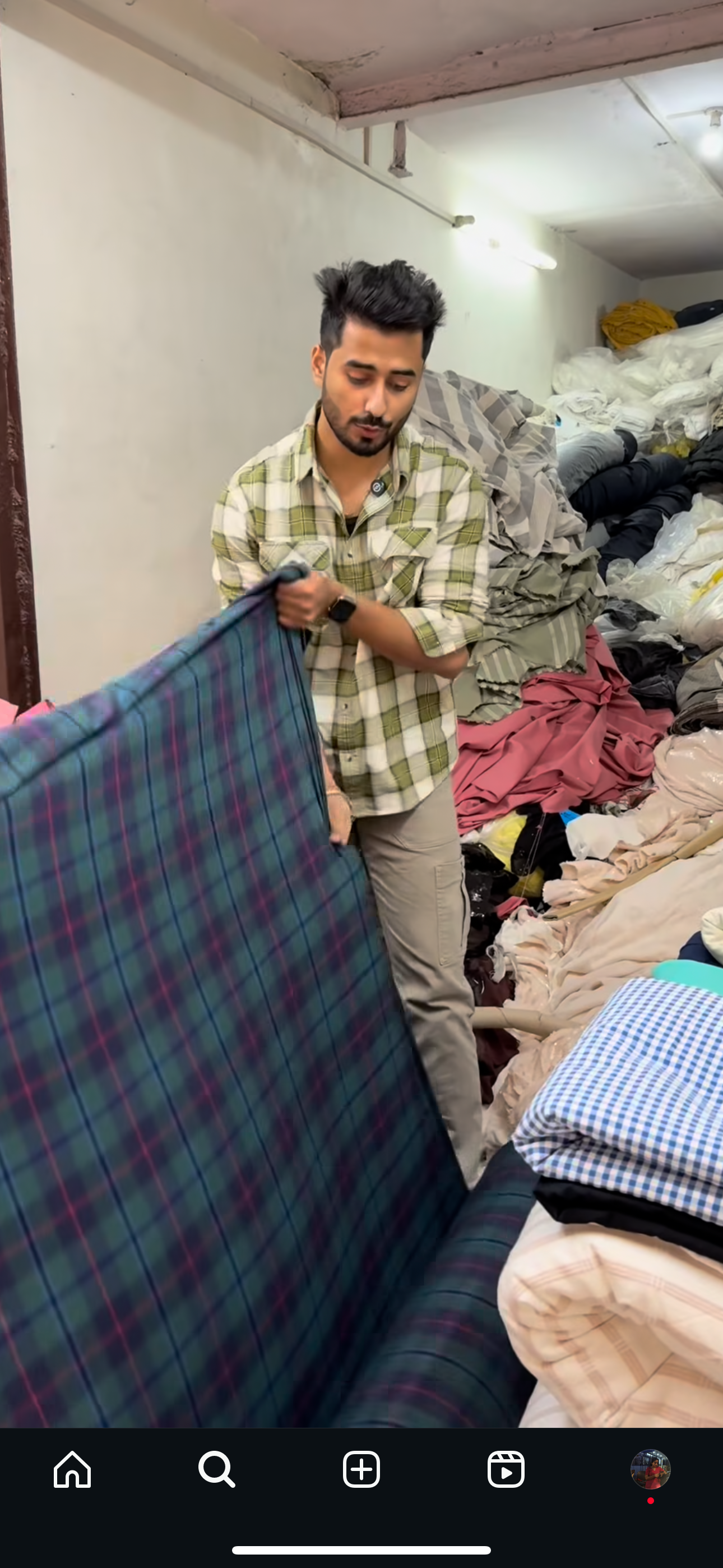 Buy Arvind Mill Cotton Twill Check Fabric