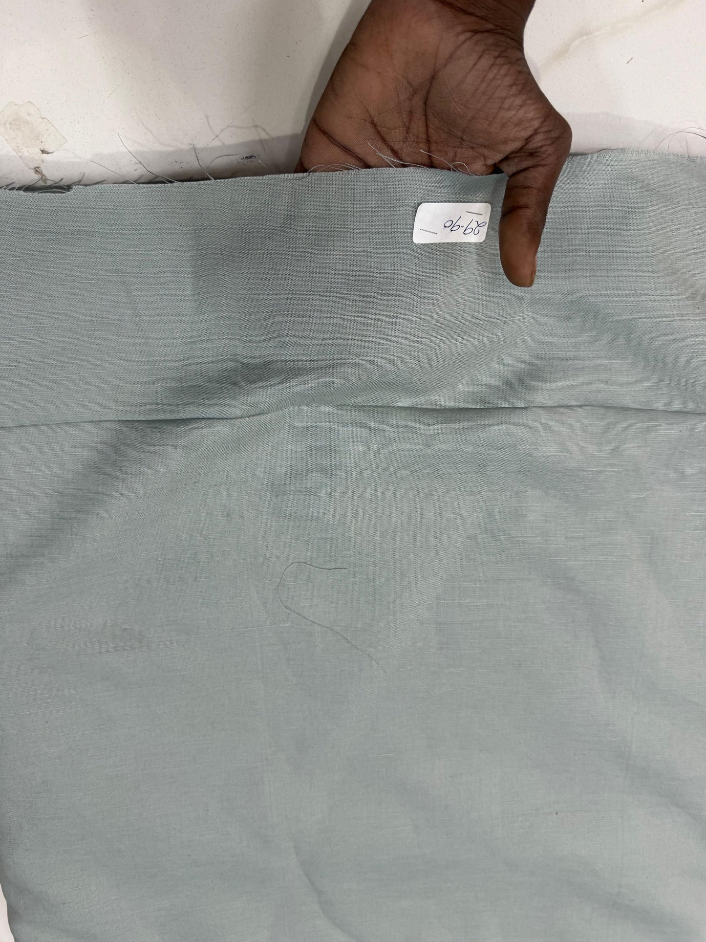 Buy Lab Certified Pure Linen Cotton Solid Mud Grey Fabric