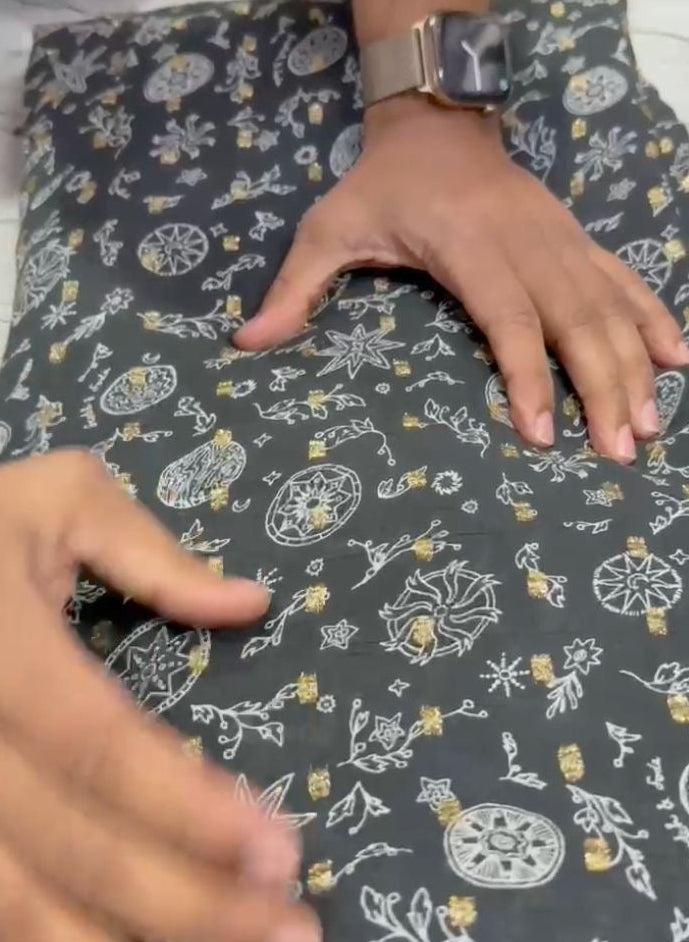 Buy Viscose Chiffon Lurex Printed Fabric