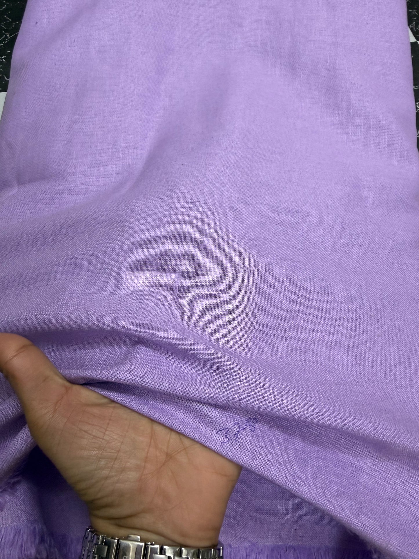 Buy Pure Linen Solid Lilac Fabric