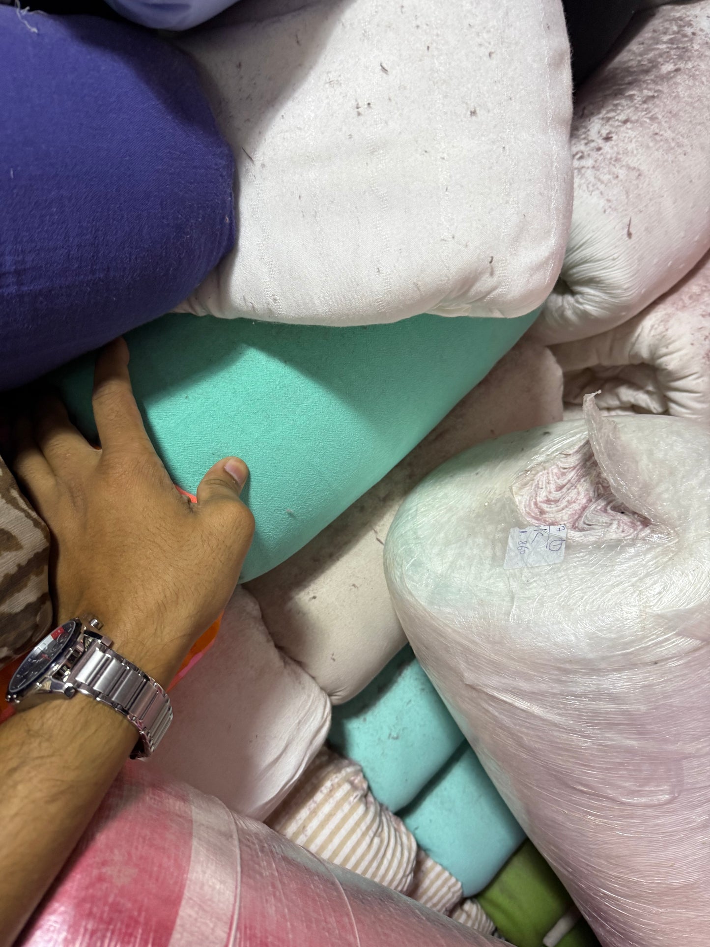 Buy Crimp Cotton Mint Green Solid Fabric