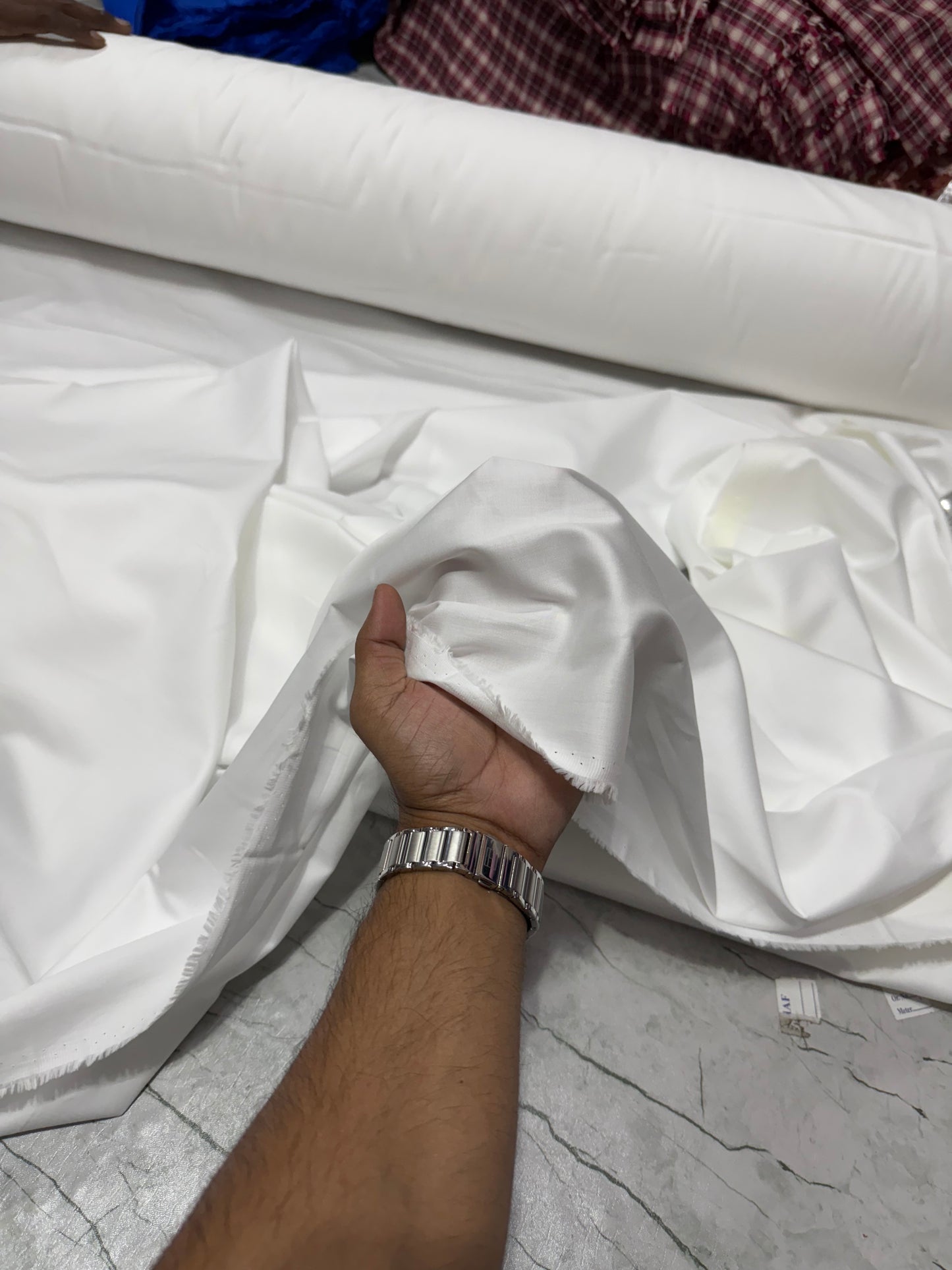 Buy Solid White Pure Cotton Satin