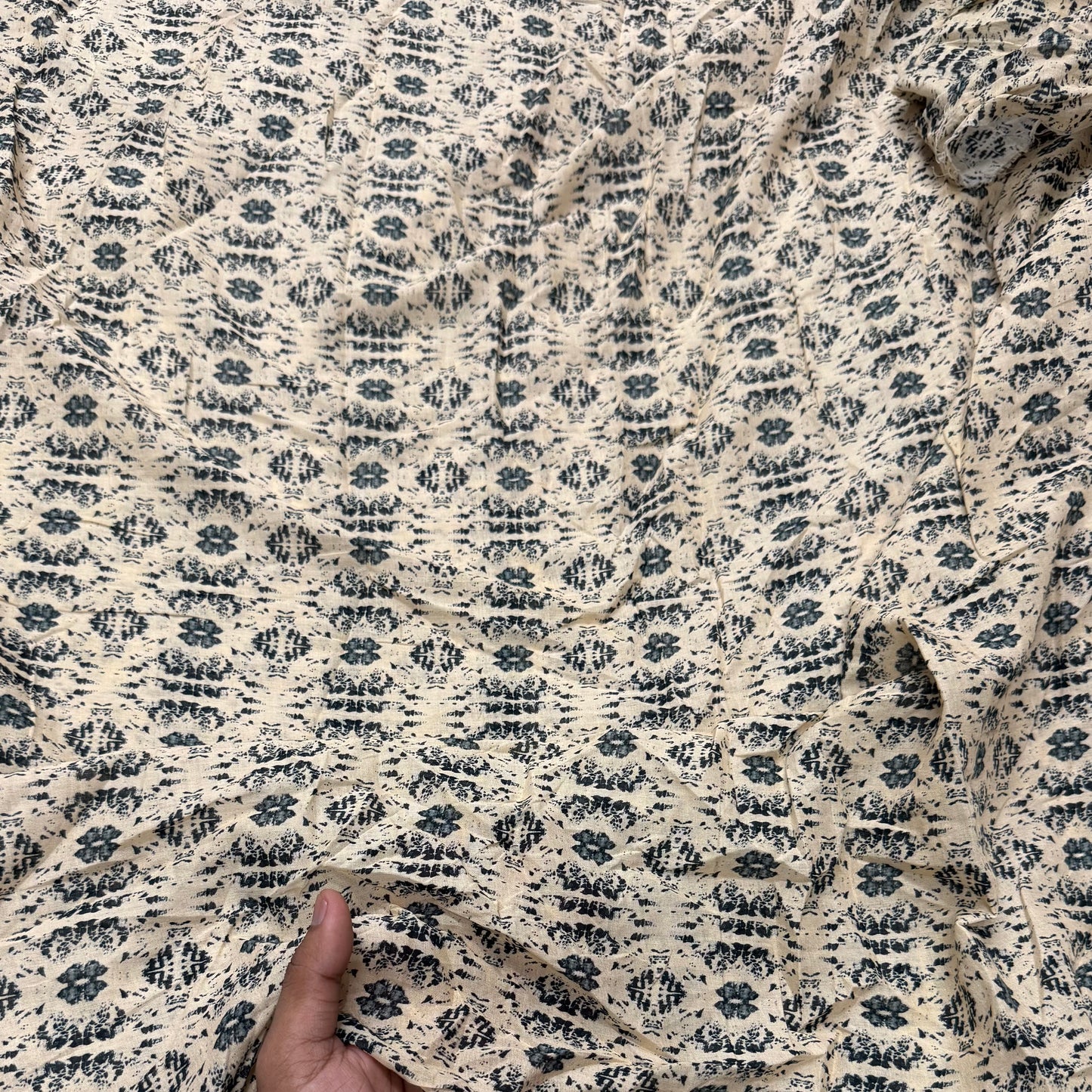 Buy Mul Cotton Boho Nude Beads Fabric