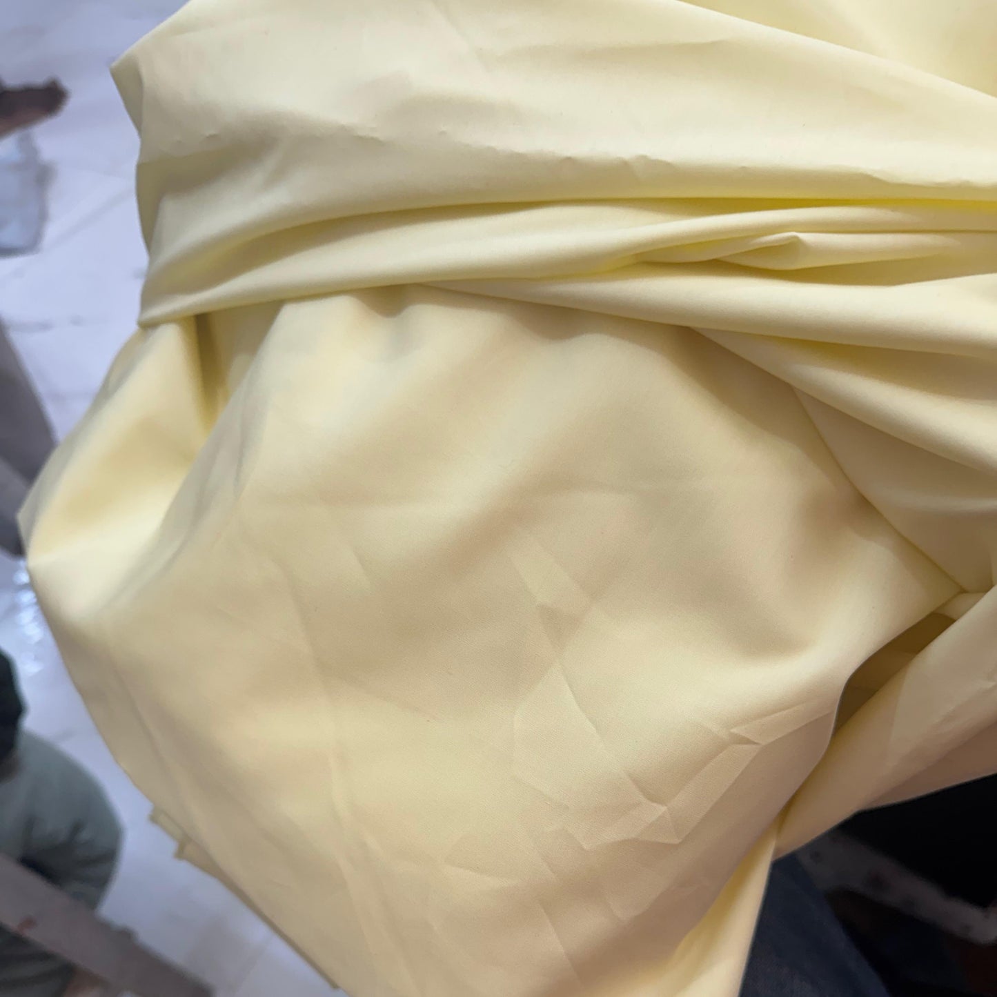 Buy Super Fine Poplin Mill Made Solid Baby Yellow Fabric