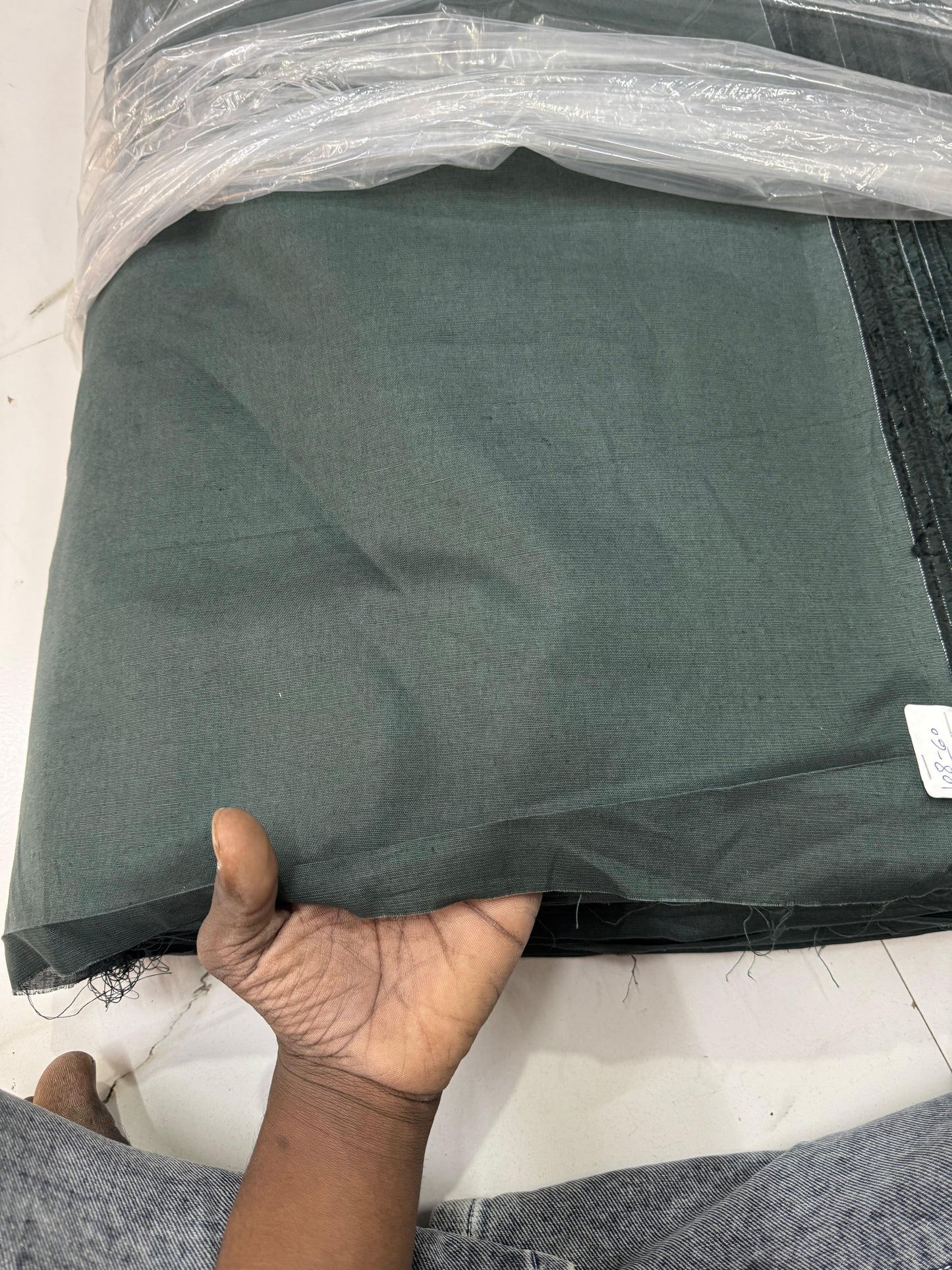 Buy Lab Certified Pure Linen Cotton Solid Dust Grey Fabric