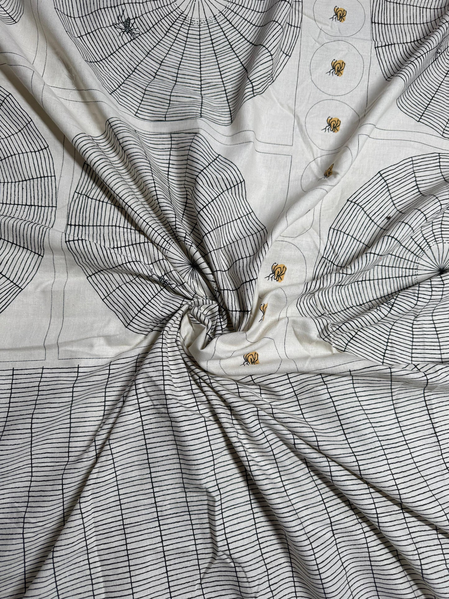 Buy Casement Stripe Cricle Printed Fabric