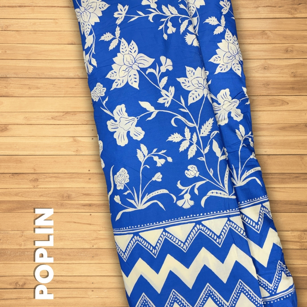 Buy Border Poplin Printed Fabric