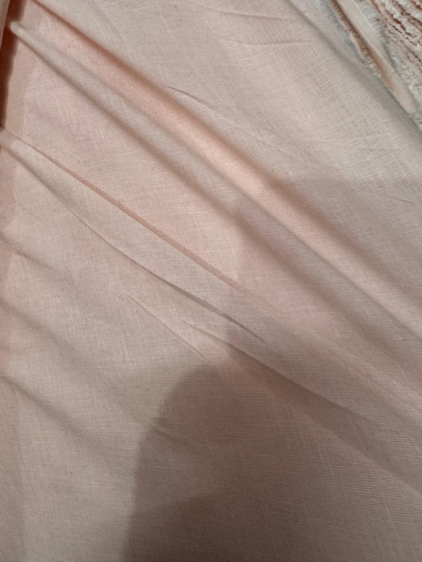 Buy Cotton Chambray Solid Baby Pink Fabric