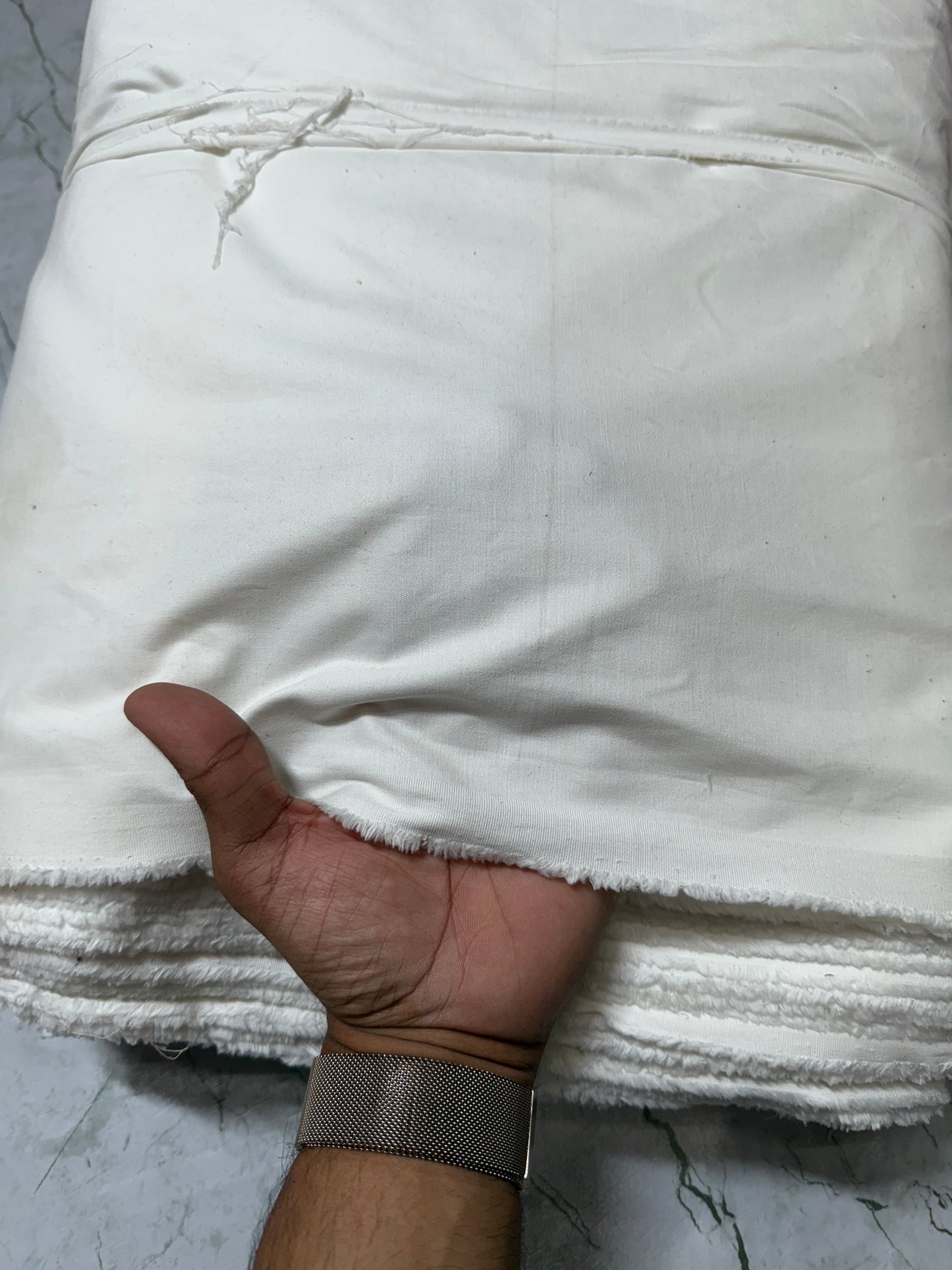 Buy Bottom Twill Off White Fabric
