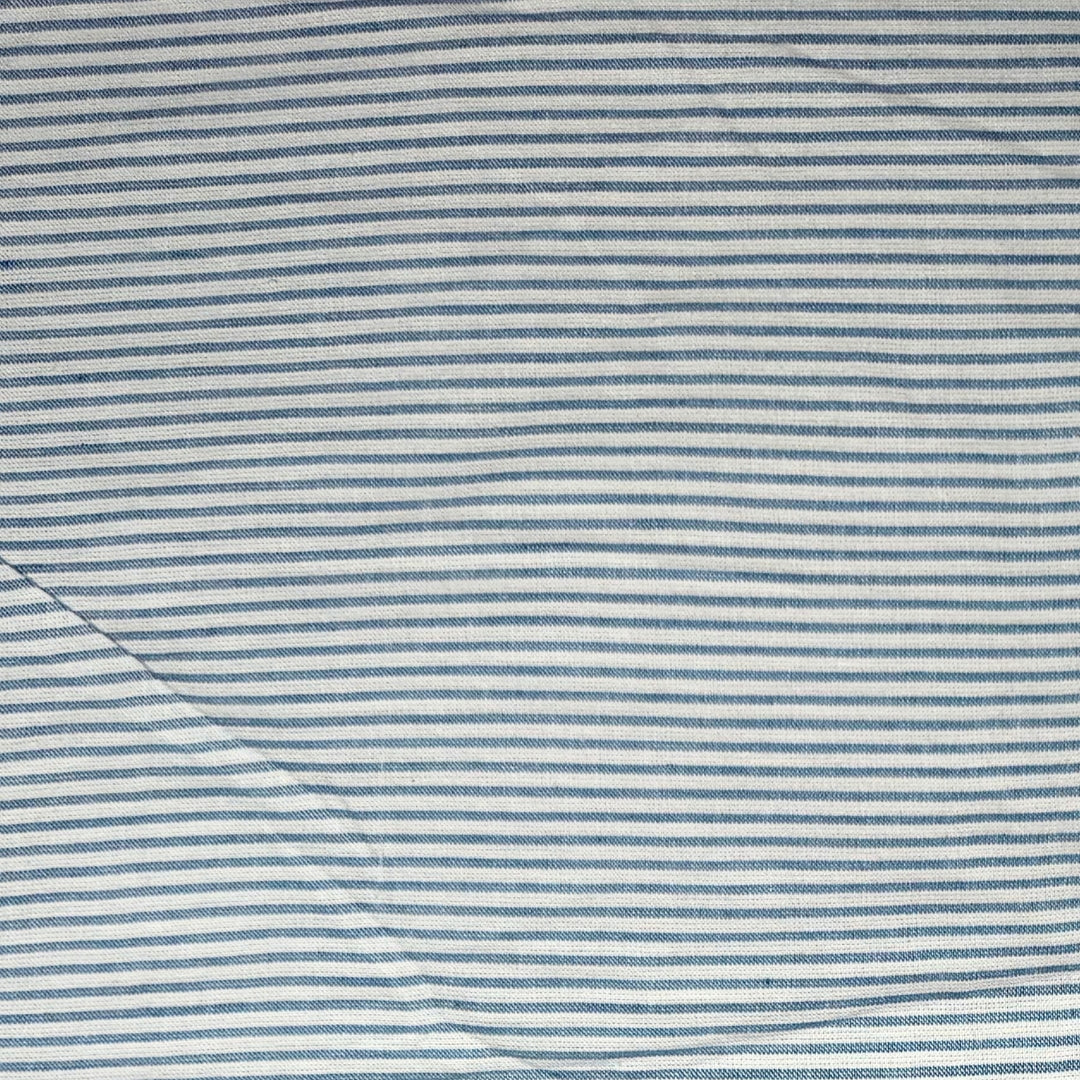RL Cotton YanDyed Blue Thin Stripe