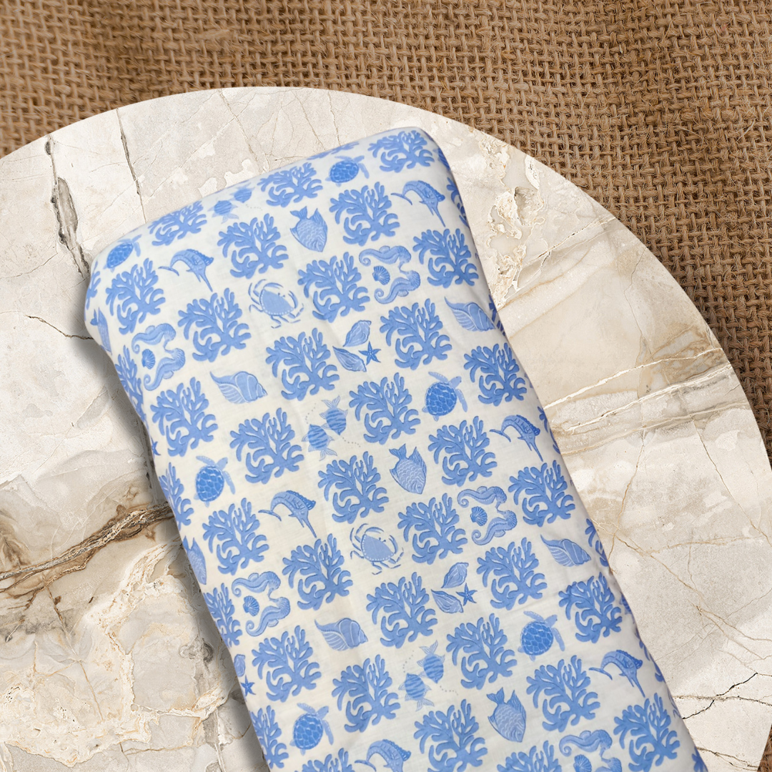 Buy Pure Italian Linen Cotton Summer Print Fabric