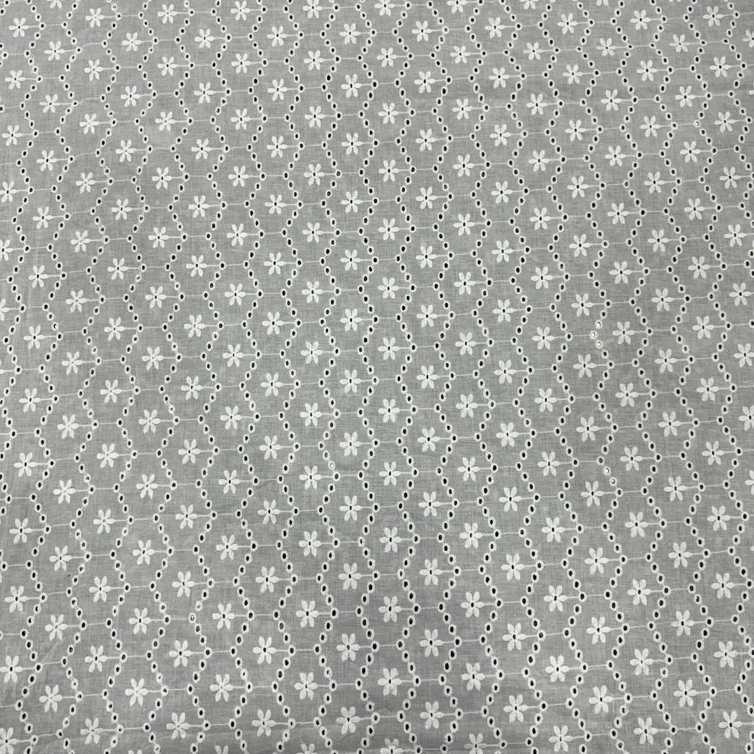 Buy White Hakoba White Dyed Rare ZigZag Floral