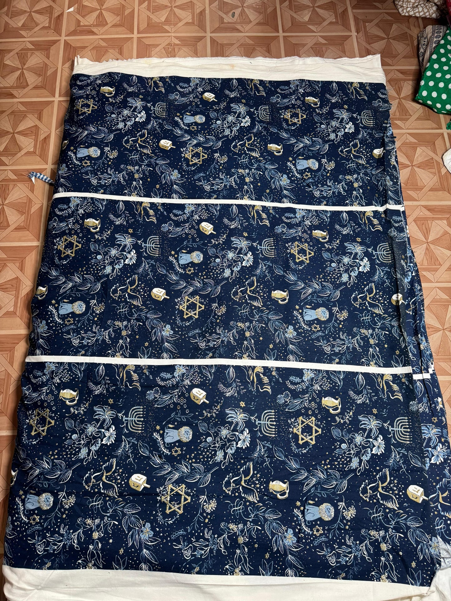Buy Casement Blue Base Kids Printed Fabric