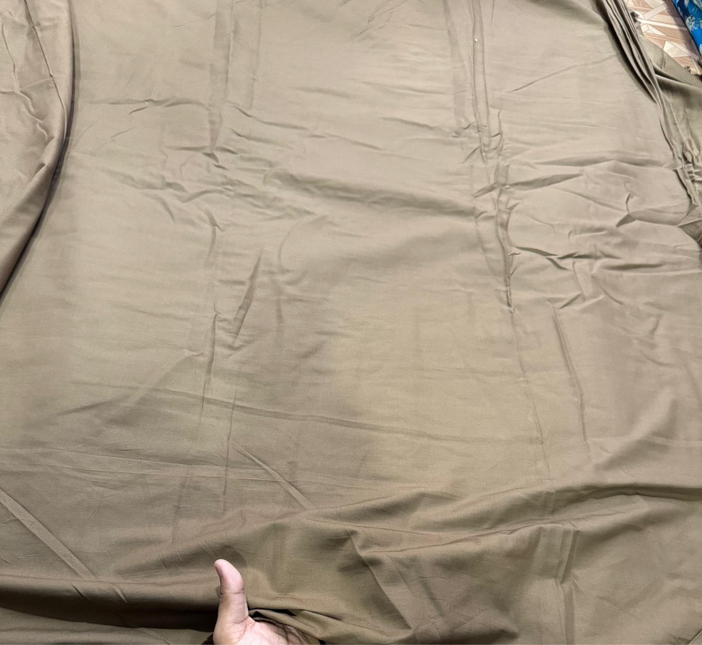 Buy Chocolate Brown Pure Cotton Satin