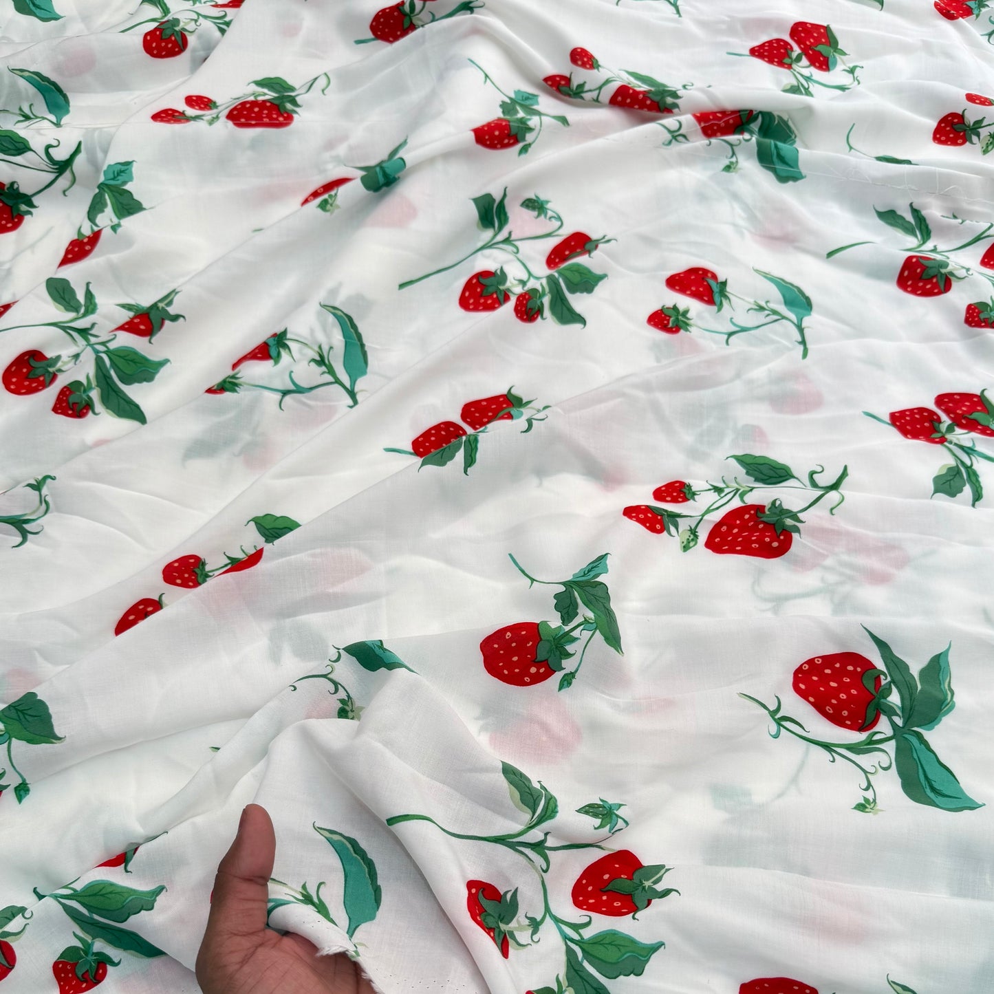 Buy Premium Modal Strawberry Printed Fabric