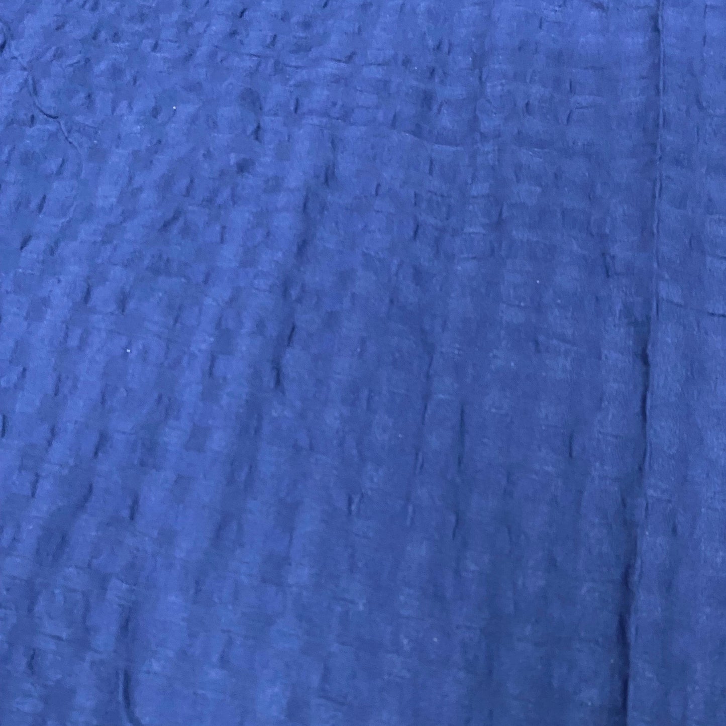 Buy Box Seersucker Solid Blue Fabric