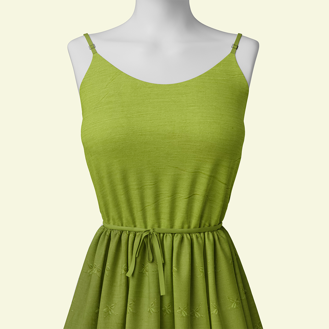 Buy Muslin Hakoba Butterfly Olive Embroidery