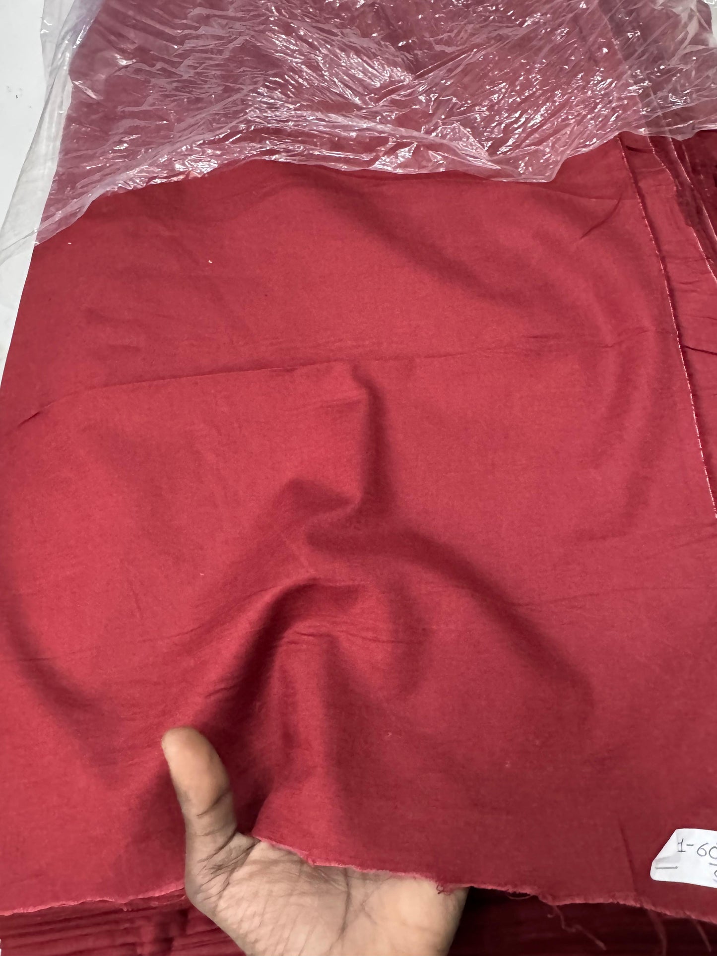 Buy Lab Certified Pure Linen Cotton Solid Dark Red Fabric