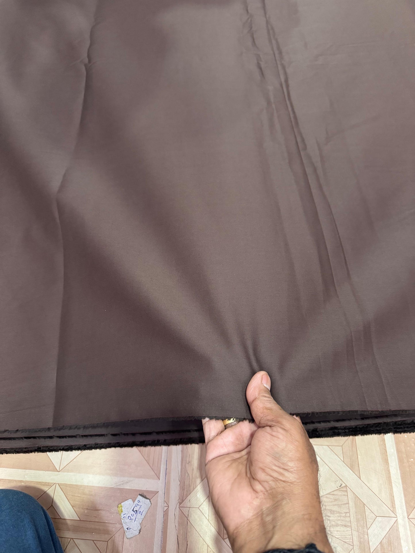 Buy 50s Poplin Bistre Brown Solid Fabric