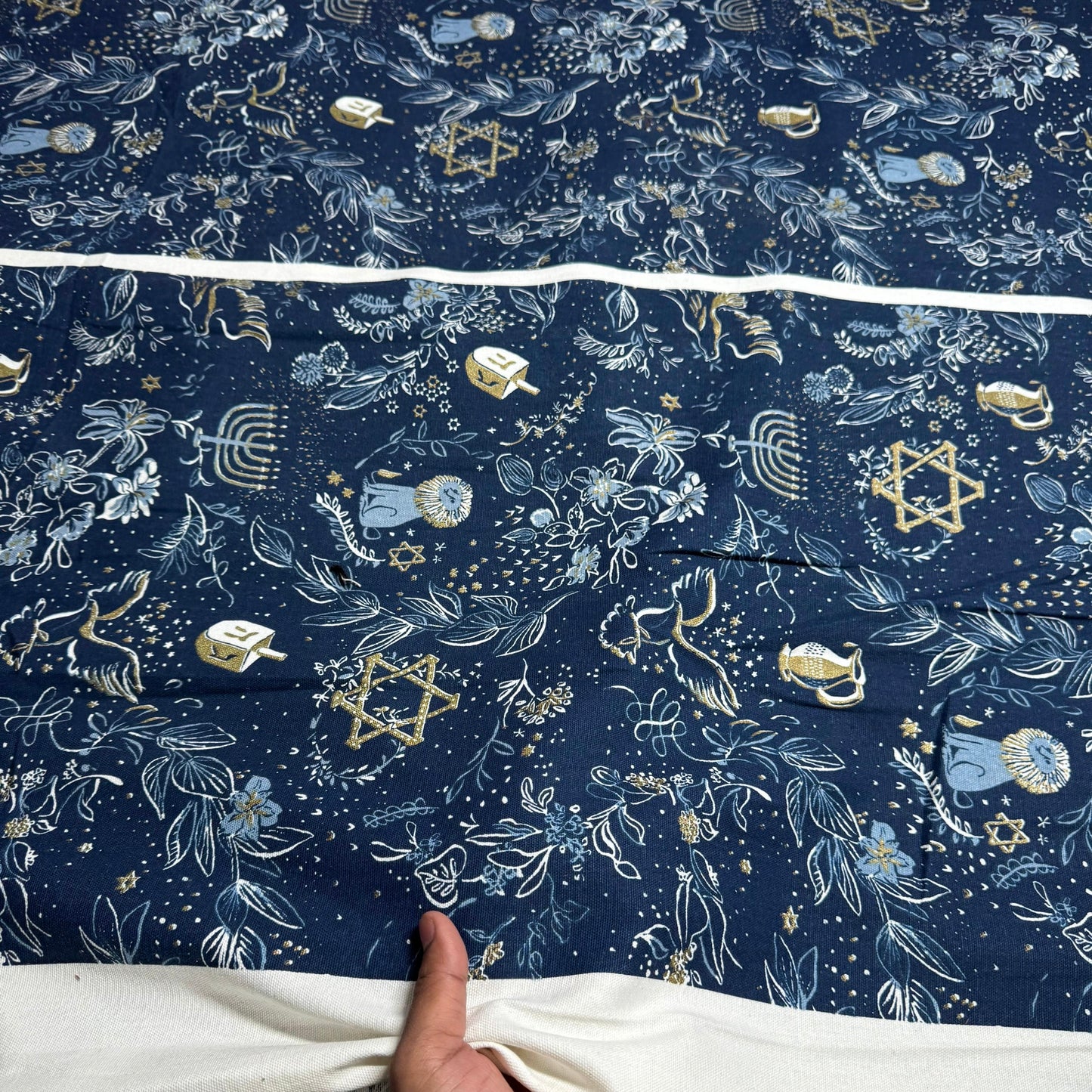 Buy Casement Blue Base Kids Printed Fabric