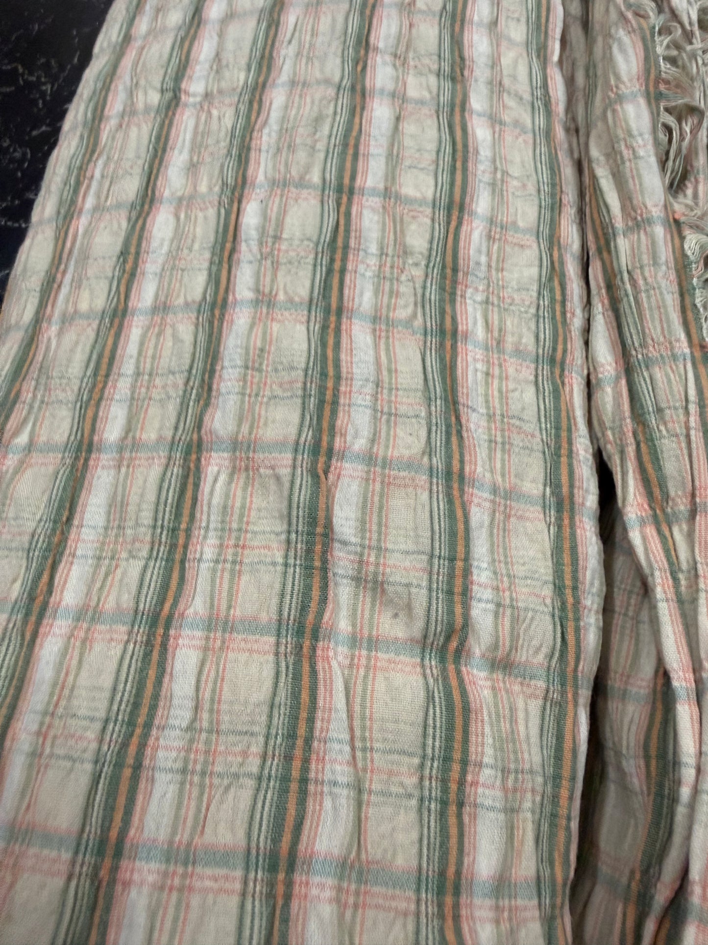 Buy Crushed Cotton Check Fabric
