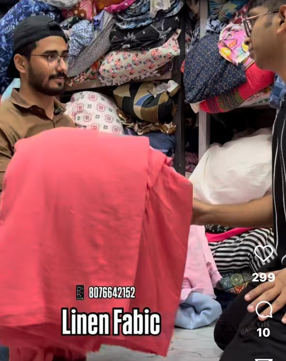 Buy Cotton Linen Solid Salamander Fabric