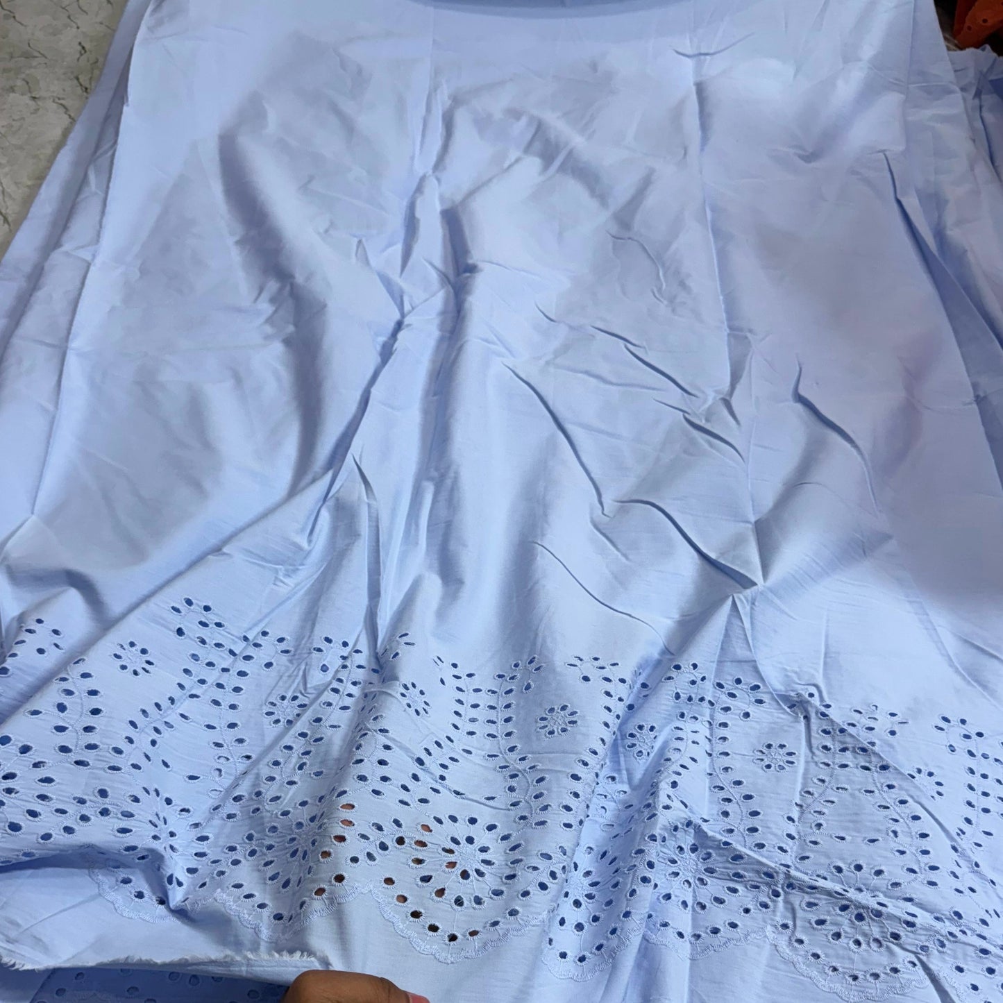 Buy Hakoba Powder Blue Palazzo Border Circle