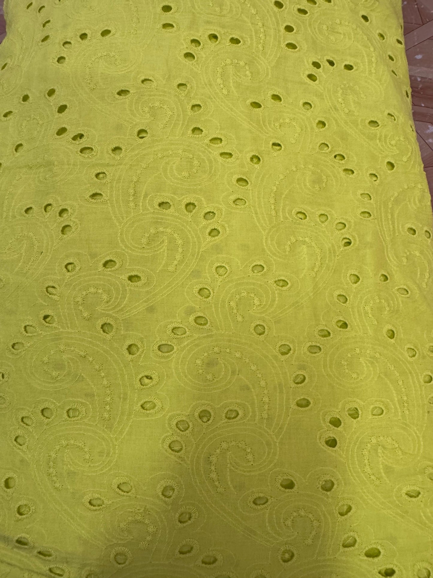 Buy Cotton Parrot Green Peacock Head Fabric