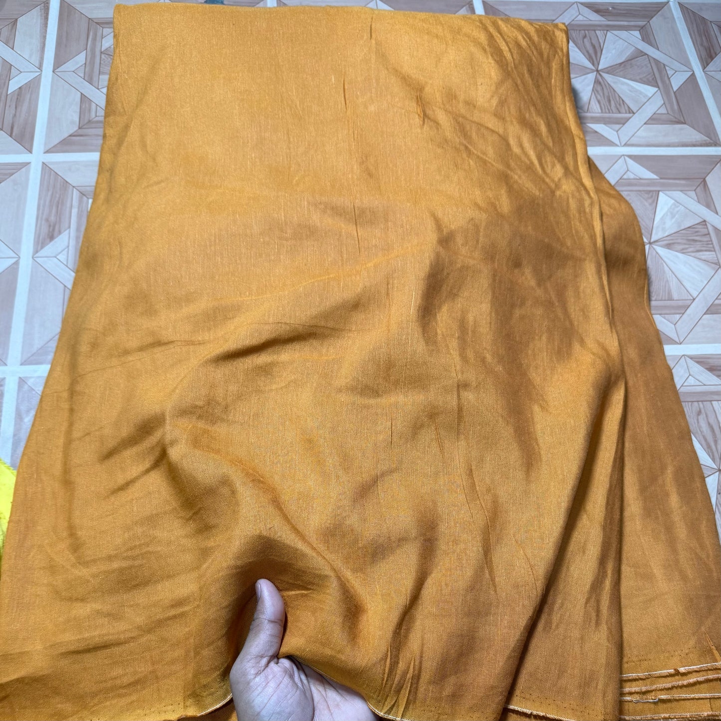 Cotton Linen Mustard Fabric