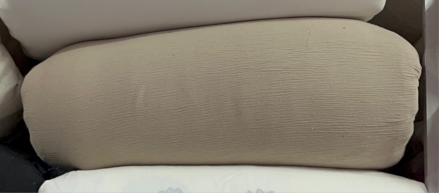 Solid Crinkled Nude Coffee Crepe Fabric