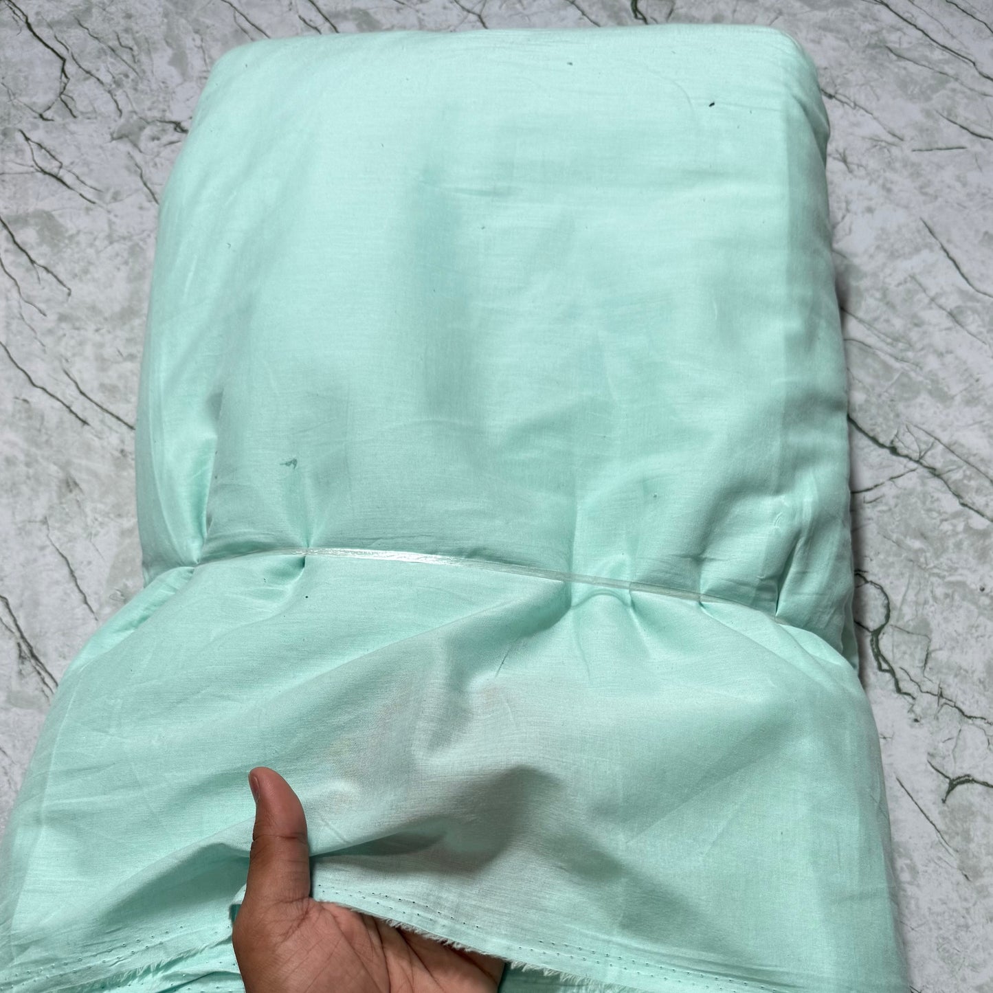 Buy Cambric Solid Mint Blue Fabric