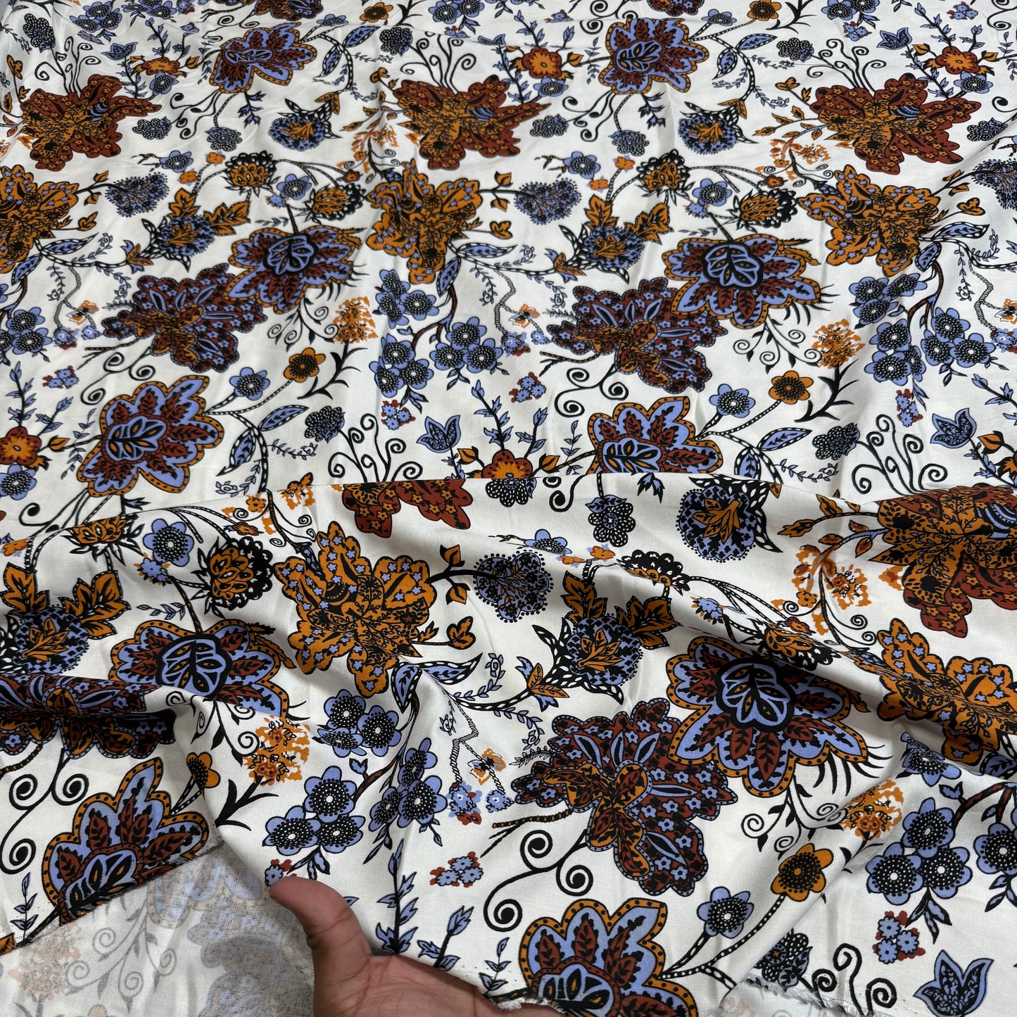 Buy Premium Modal Jacobean Printed Fabric