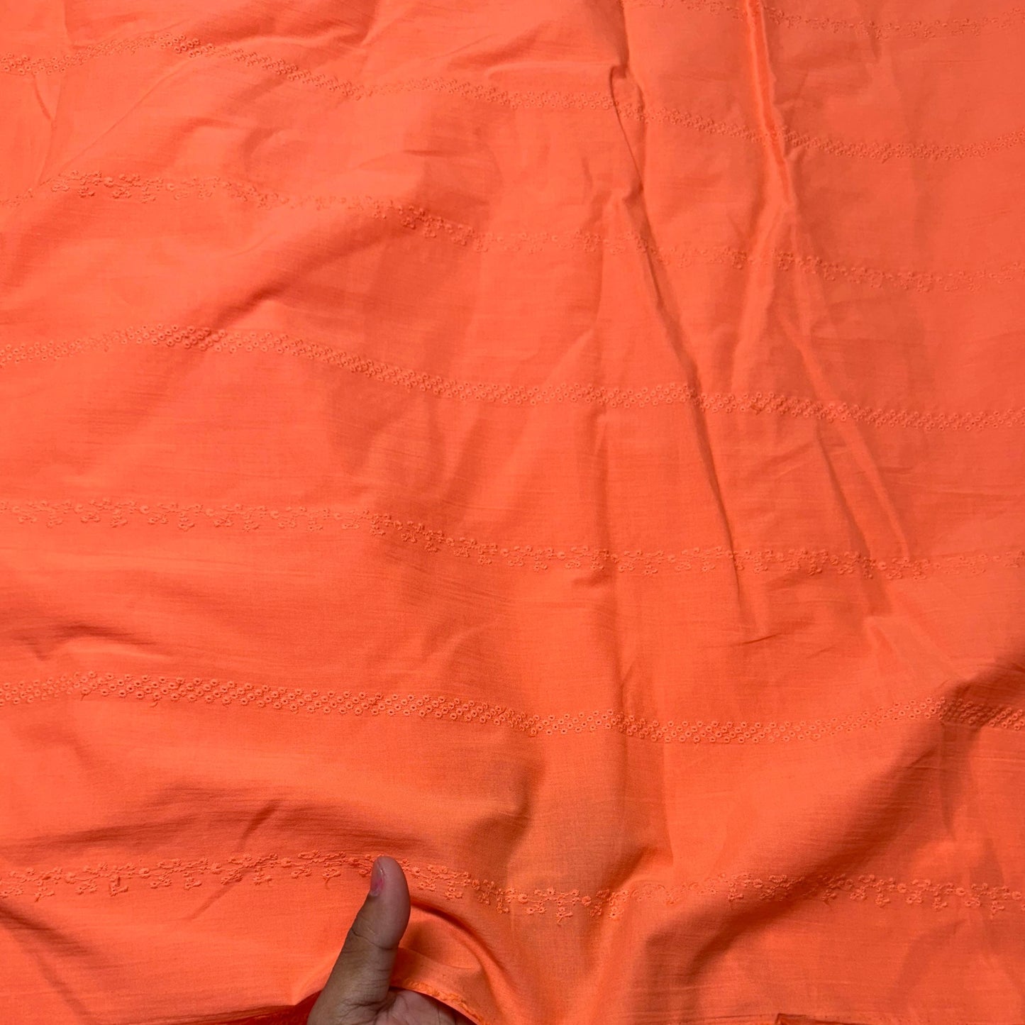 Buy Hakoba Orange Lace Design Fabric