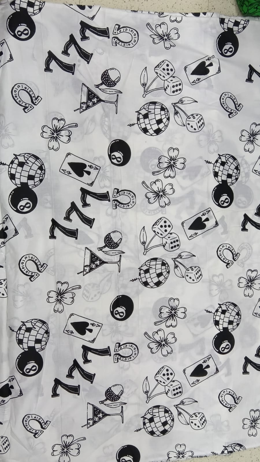 Buy Cotton Poplin Dice Number Printed FABRIC