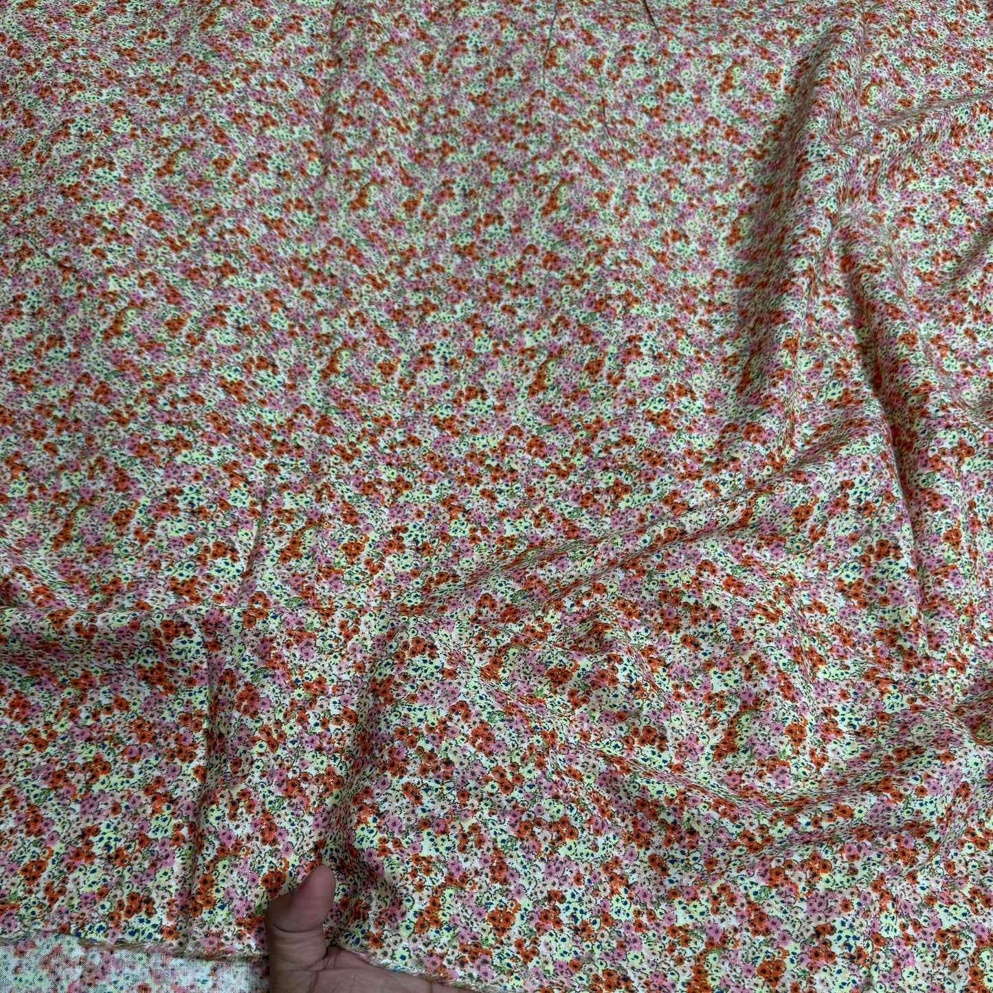 Buy Cotton Linen Tiny Flower Colorful Fabric