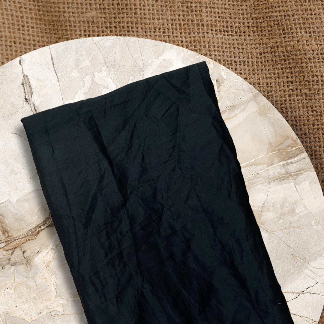 Buy Black Pure Cotton Satin
