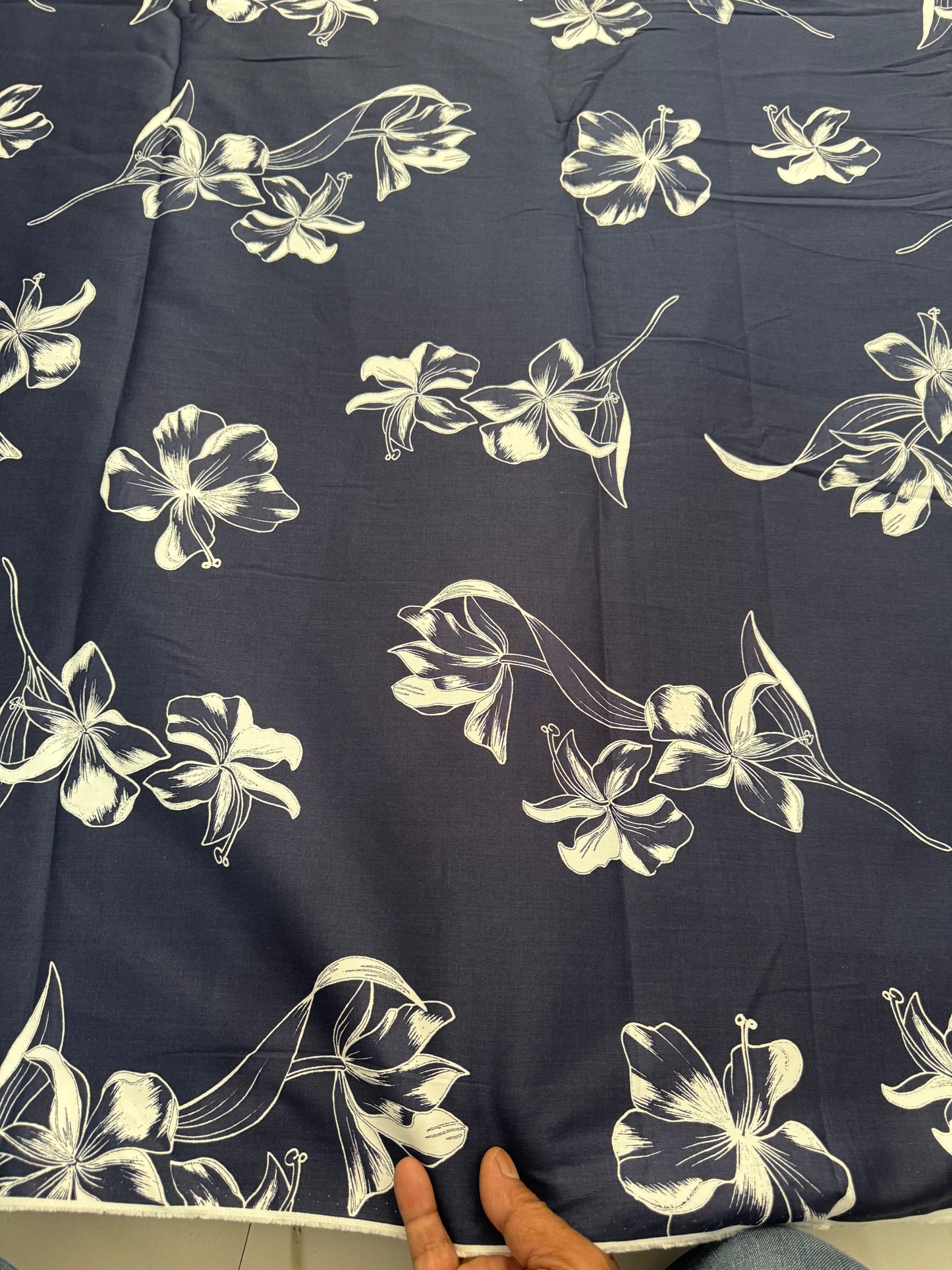 Buy Cotton Poplin Satin Aesthetic Flower Printed Fabric