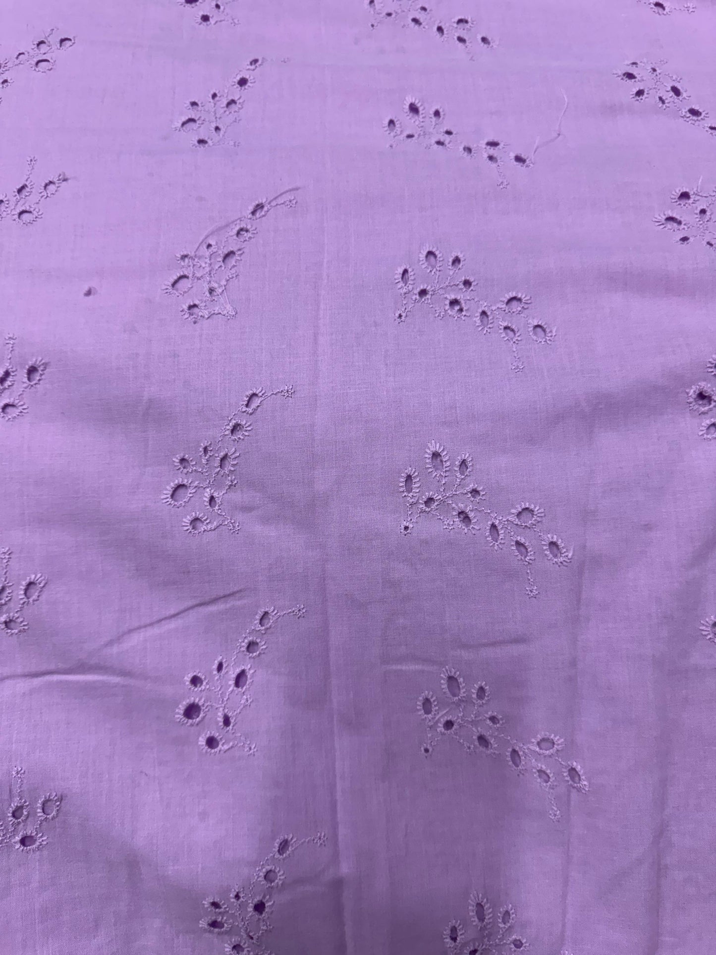 Buy Cotton Hakoba Lavender Leaf Cutwork Embroidery