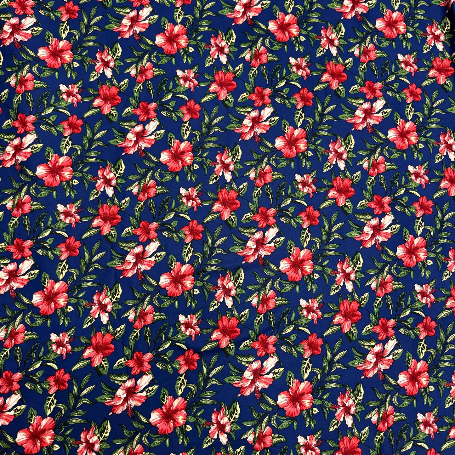 Buy Premium Rayon Hibiscus Printed Fabric