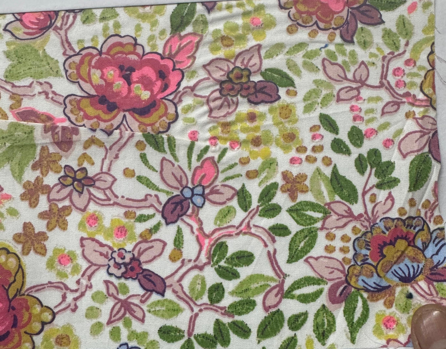 Buy Cotton Poplin Summer Vibrant Jacobean Printed Fabric
