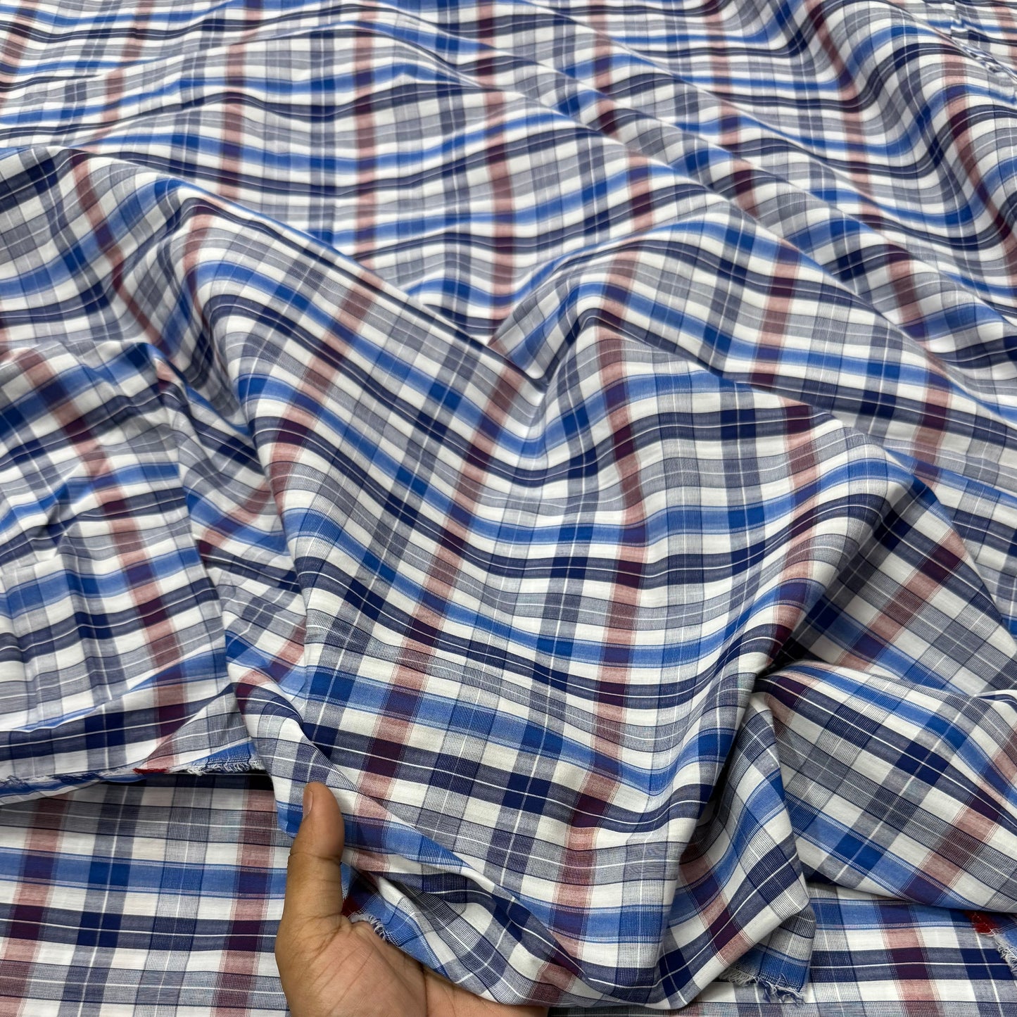 Buy Cotton Multi Colour Check Yarn Dyed Fabric