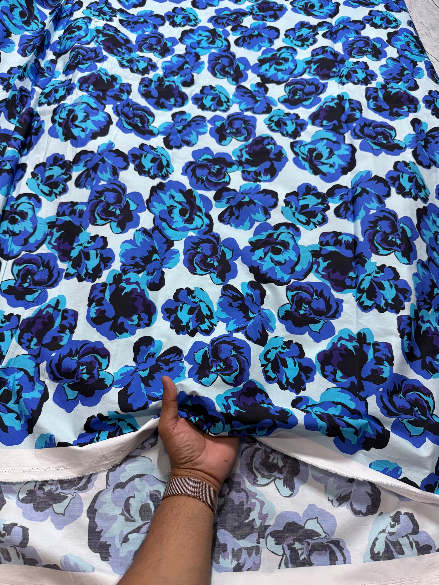 Buy Poplin Toile Rose Printed Fabric