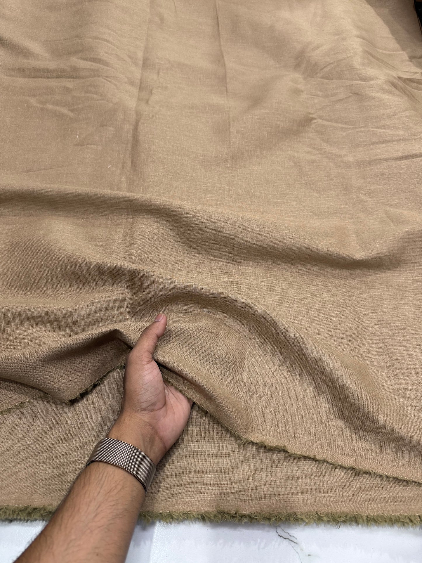 Buy Pure Linen French Beige Fabric