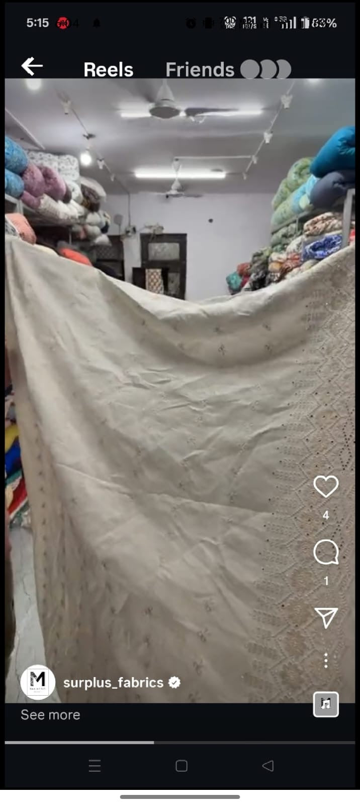 Buy Off White Hakoba Bow Border Cutwork - MAF