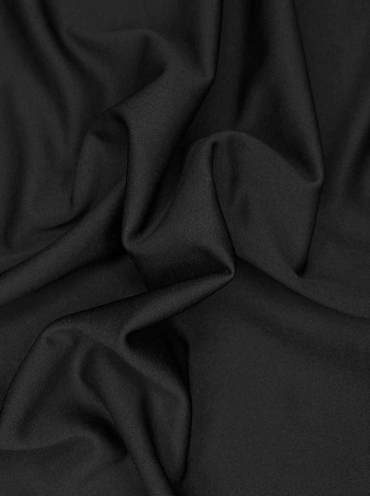 Buy Crimp Cotton Solid Black Fabric - MAF