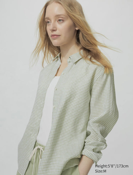 Buy Cotton Checks Fabric - Green Gingham Fabric India