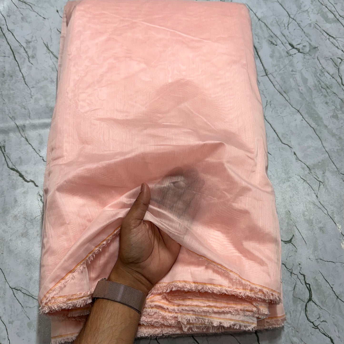 Buy Mul Chanderi Candy Floss Fabric