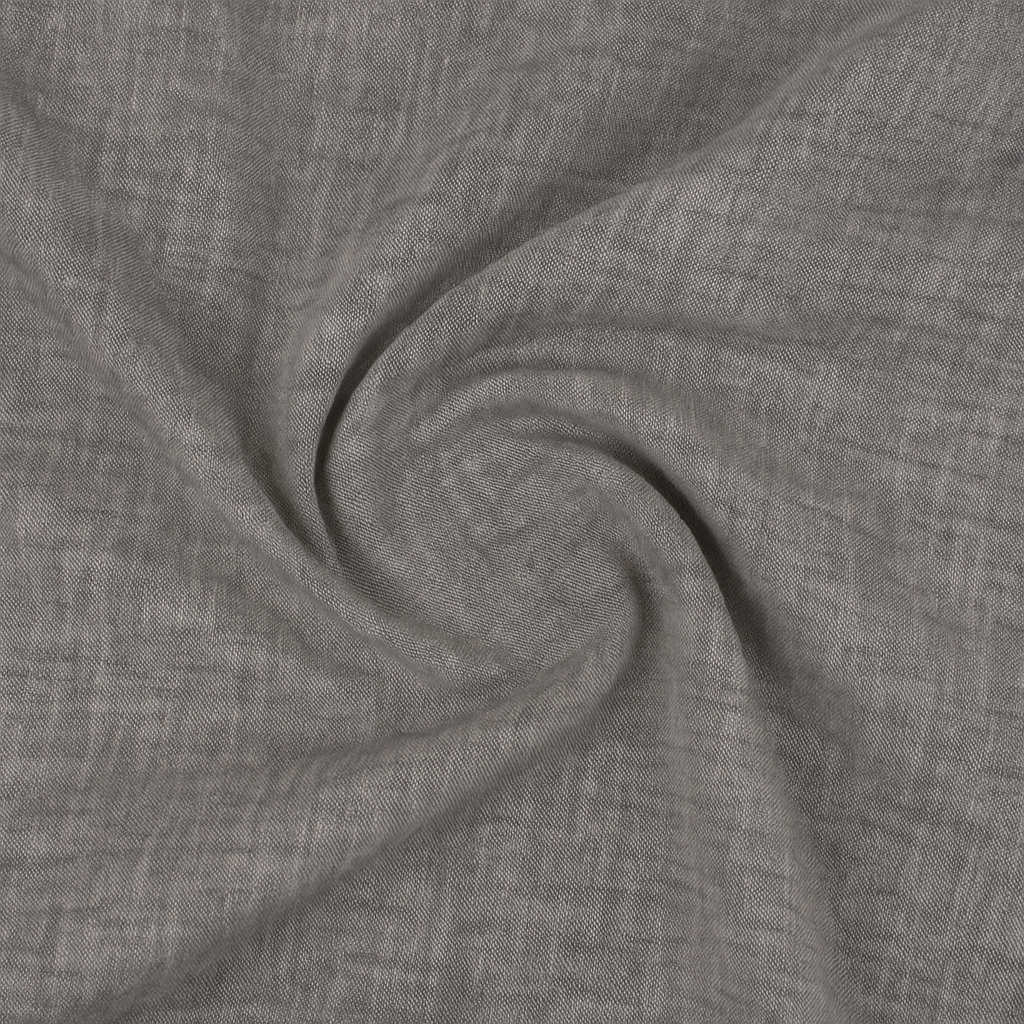 Buy Linen Chambray Washed Charcoal Grey Fabric