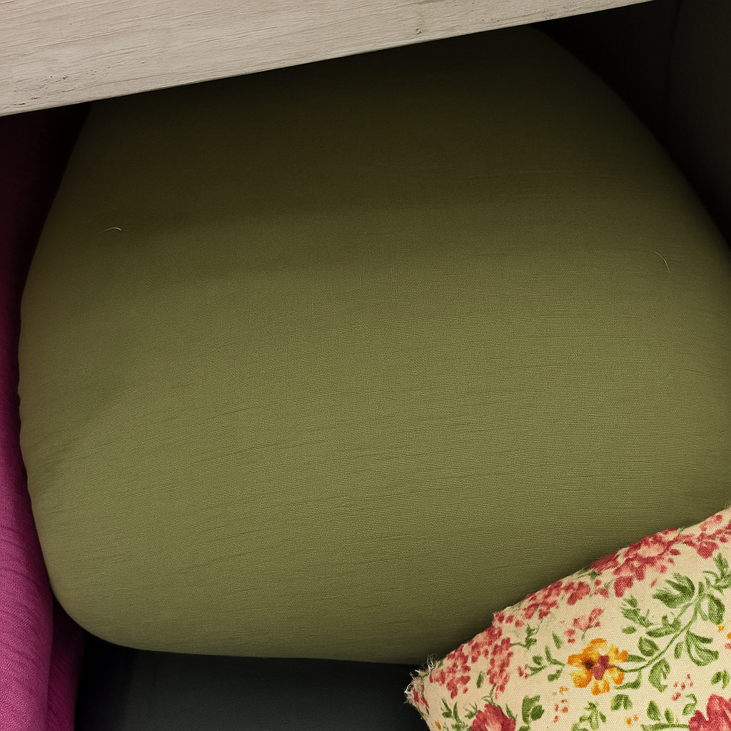 Buy Crinkled Crepe Olive Green Fabric