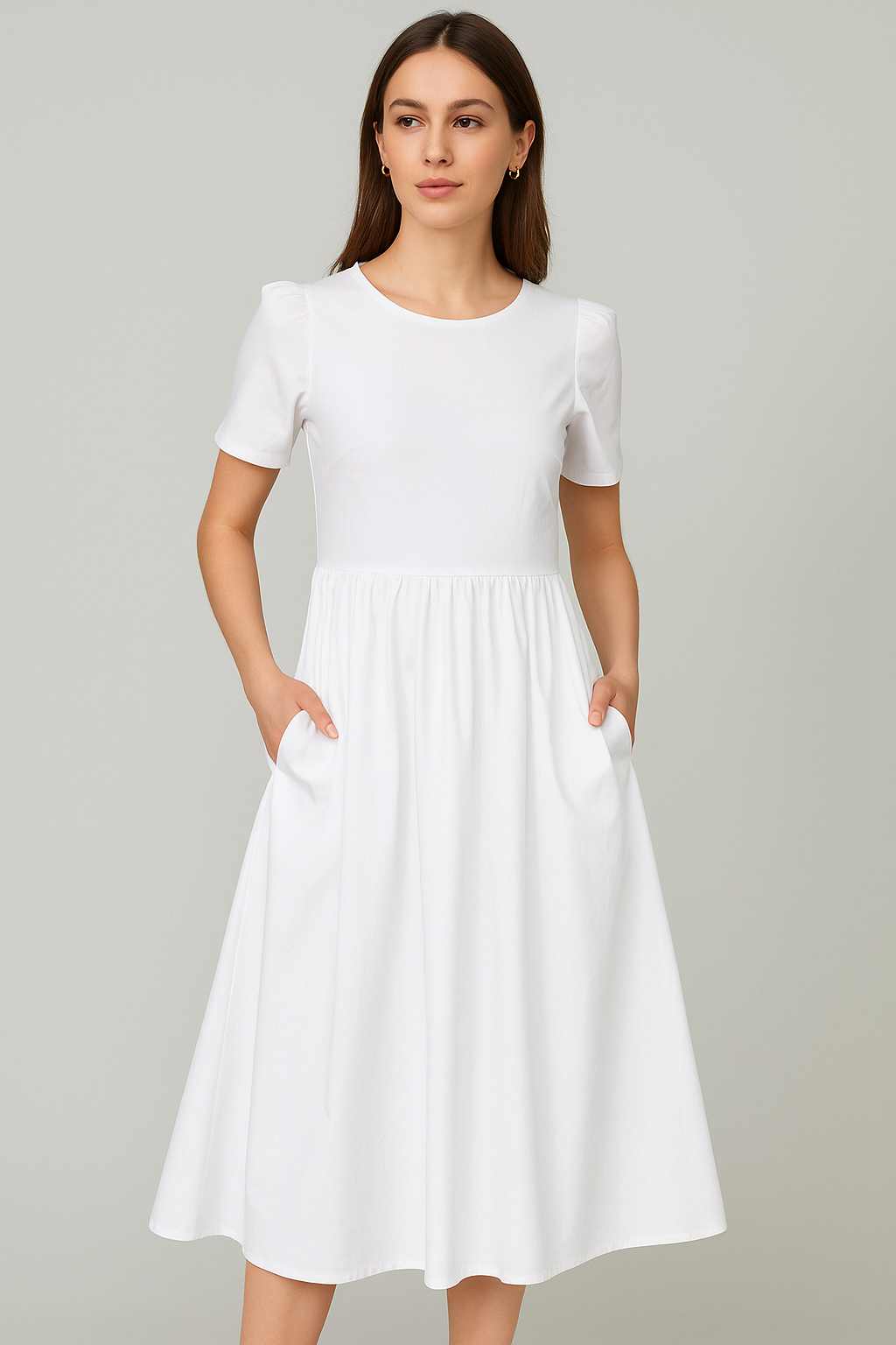 Buy Poplin Solid White Fabric